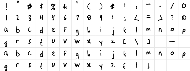Schoolboy Regular font glyphpreview