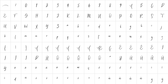 Freaks Regular font glyphpreview