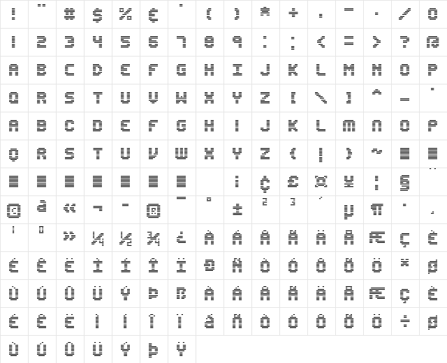 Edit Undo Line BRK Regular font glyphpreview