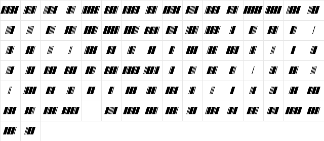 Morse Tech Regular font glyphpreview