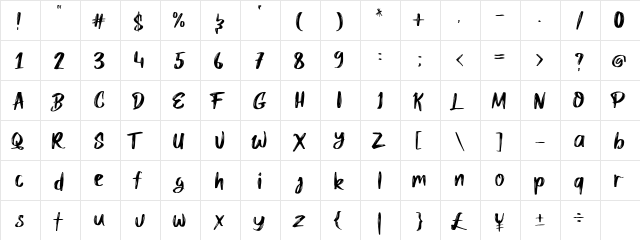 Mybread Regular font glyphpreview