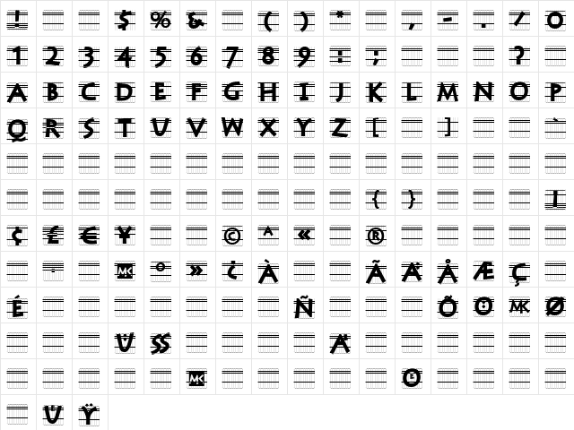 StoneCapsIngrid Regular font glyphpreview