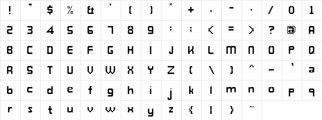 Fortoco Regular font glyphpreview