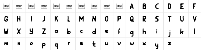 Rootfear (demo) Regular font glyphpreview