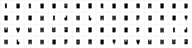 Metallic Sharp Filled Regular font glyphpreview