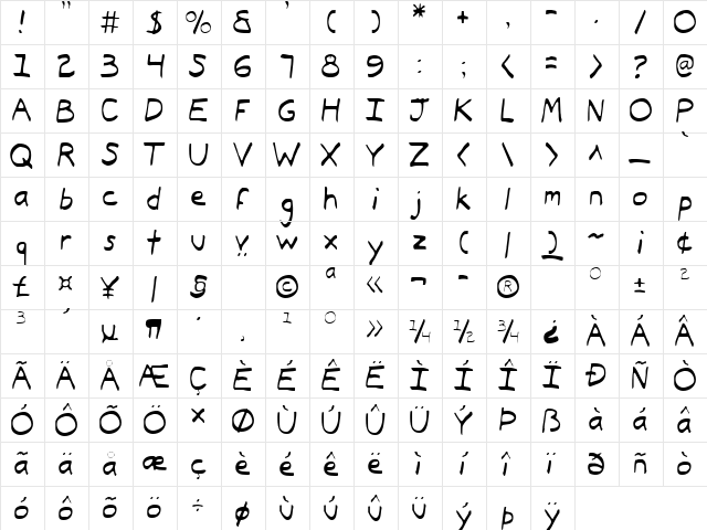 Typeecanoe Light Light font glyphpreview