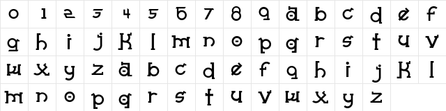 Almost Sanskrit taj Bold font glyphpreview