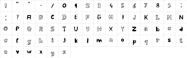 Sex and Breakfast Regular font glyphpreview