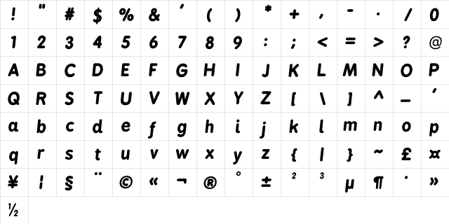 BPreplay Bold Italic font glyphpreview