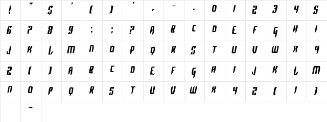 Alpha Sapphire Regular font glyphpreview