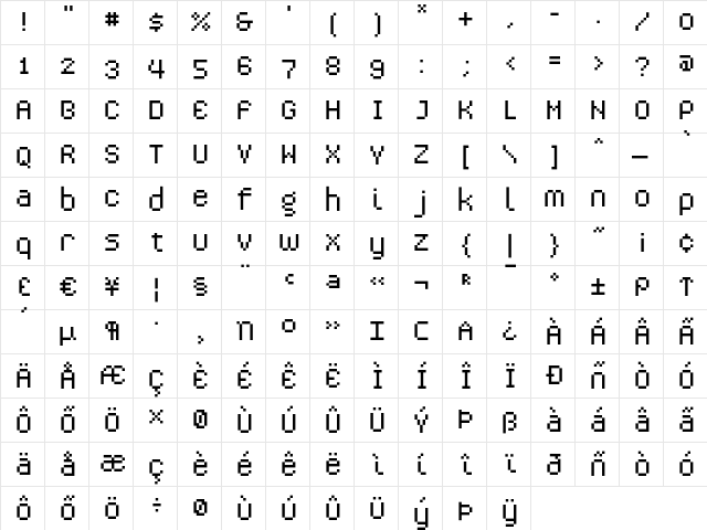 CALIPER 333TC font glyphpreview