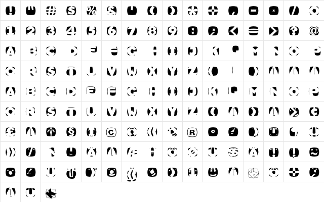 SketchCameosRound Regular font glyphpreview