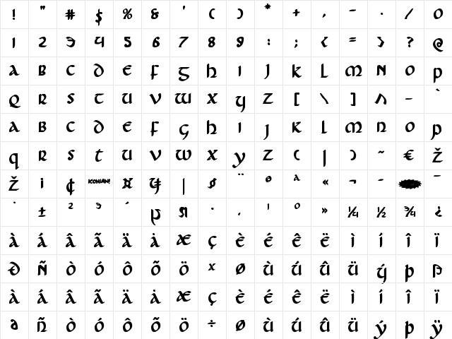 Foucault Bold Bold font glyphpreview