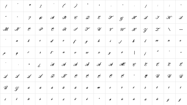 Motherland Regular font glyphpreview