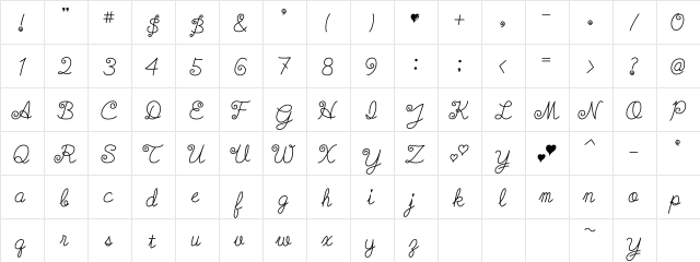 AKMy Prince Regular font glyphpreview