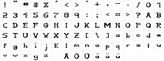 Serifonwide Regular font glyphpreview