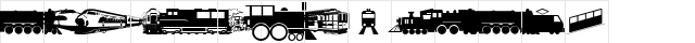 trains_csp Regular font glyphpreview