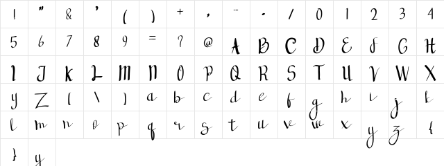 deep forest Regular font glyphpreview