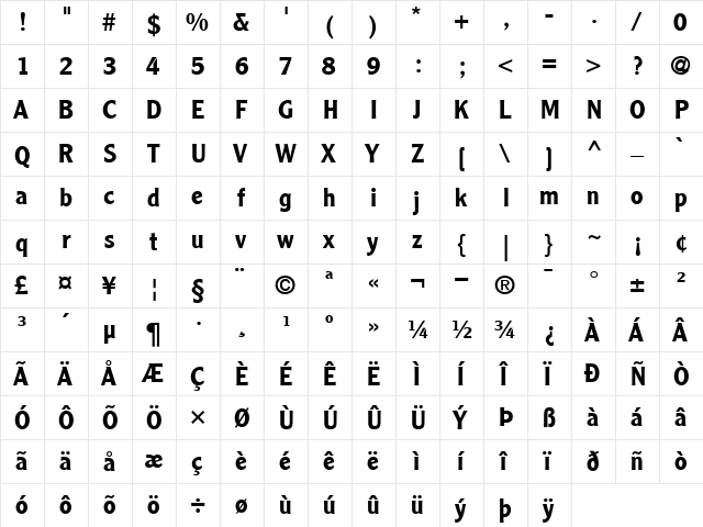 ClearfaceGothicLH65-Medium Medium font glyphpreview