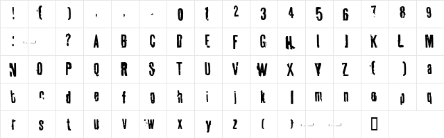 tablhoide Regular font glyphpreview