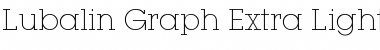 LubalGraph XLt BT Extra Light Font Title Preview