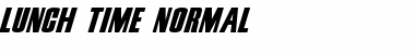 Lunch time Normal Font Title Preview