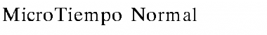 MicroTiempo Normal Font Title Preview