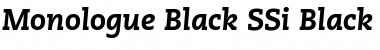 Monologue Black SSi Black Italic Font Title Preview