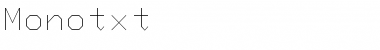Monotxt Regular Font Title Preview