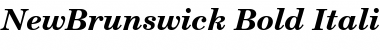 NewBrunswick Bold Italic Font Title Preview