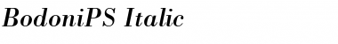 BodoniPS Italic Font Title Preview