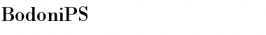 BodoniPS Regular Font Title Preview