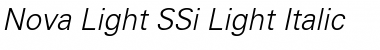 Nova Light SSi Light Italic Font Title Preview