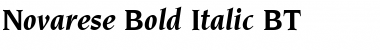 Novarese Bk BT Bold Italic Font Title Preview