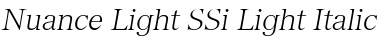 Nuance Light SSi Light Italic Font Title Preview