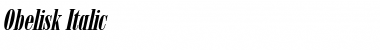 Obelisk Italic Font Title Preview