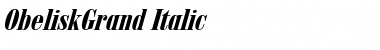 ObeliskGrand Italic Font Title Preview