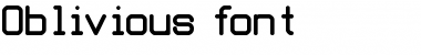 Oblivious font Regular Font Title Preview