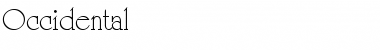 Occidental Regular Font Title Preview