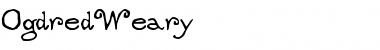OgdredWeary Regular Font Title Preview