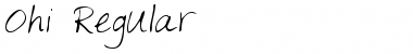 Ohi Regular Font Title Preview