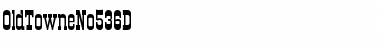 OldTowneNo536D Regular Font Title Preview