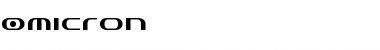 Omicron Regular Font Title Preview
