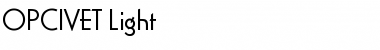 OPCIVET-Light Light Font Title Preview