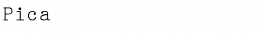 Pica Regular Font Title Preview