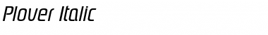 Plover Italic Font Title Preview
