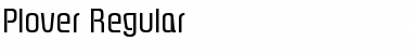 Plover Regular Font Title Preview