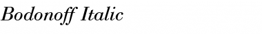 Bodonoff Italic Font Title Preview