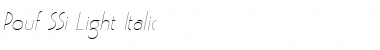 Pouf SSi Light Italic Font Title Preview