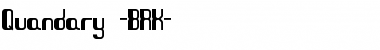 Quandary (BRK) Regular Font Title Preview